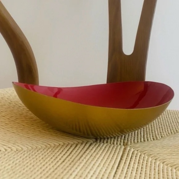 ❤️ Sézane Tracie Bowl rouge wine red gold - Picture 5 of 8